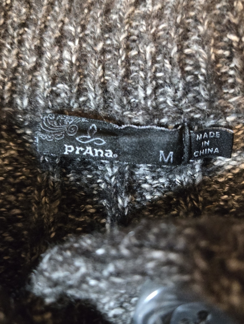 Prana Angelica Duster In Dark Gray Knit Snap Closure Size Medium - Picture 3 of 8